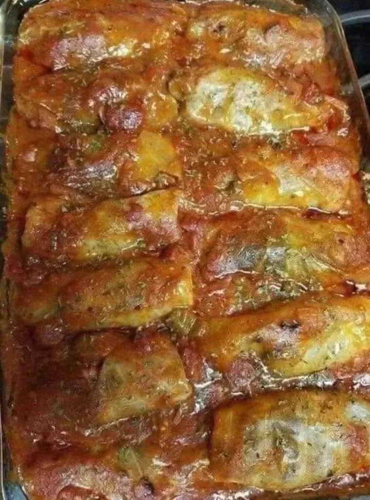 Delicious stuffed cabbage rolls on a plate ready to serve.