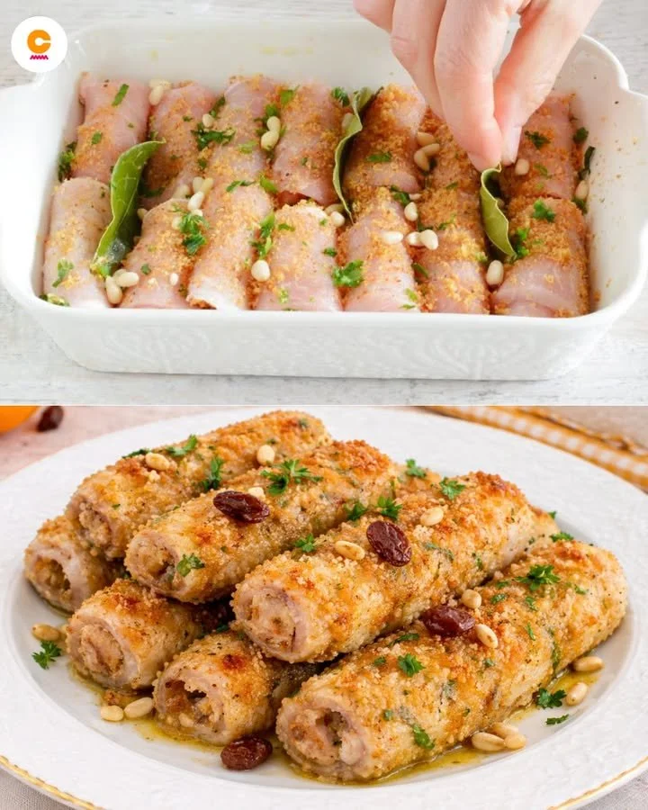 Deliciously seasoned super flavorful pork loin rolls served on a plate.