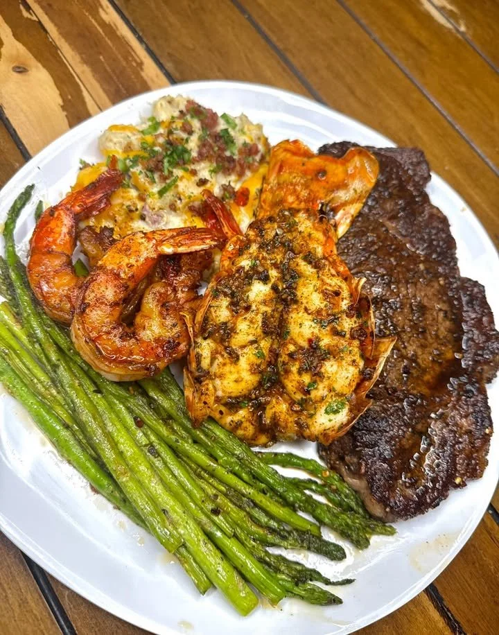 Surf and Turf with Lobster and Shrimp
