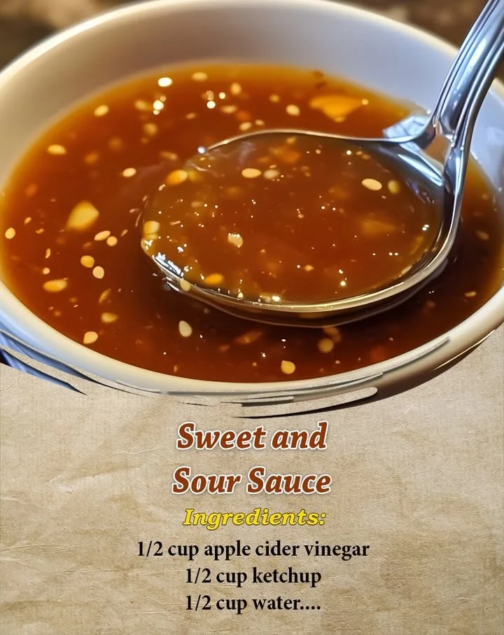Homemade sweet and sour sauce served in a bowl