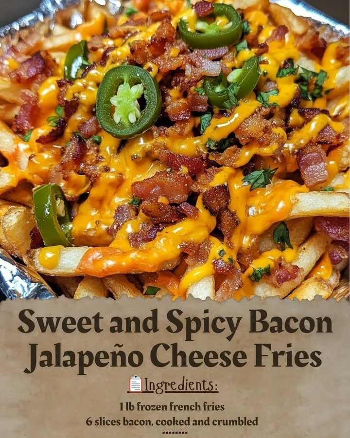 Sweet and Spicy Bacon Jalapeño Cheese Fries