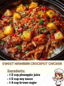 Delicious Sweet Hawaiian Crockpot Chicken in a bowl