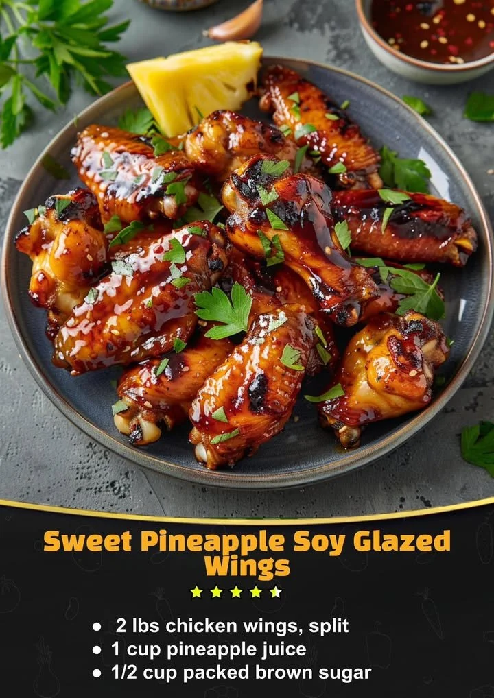 Sweet Pineapple Soy Glazed Wings