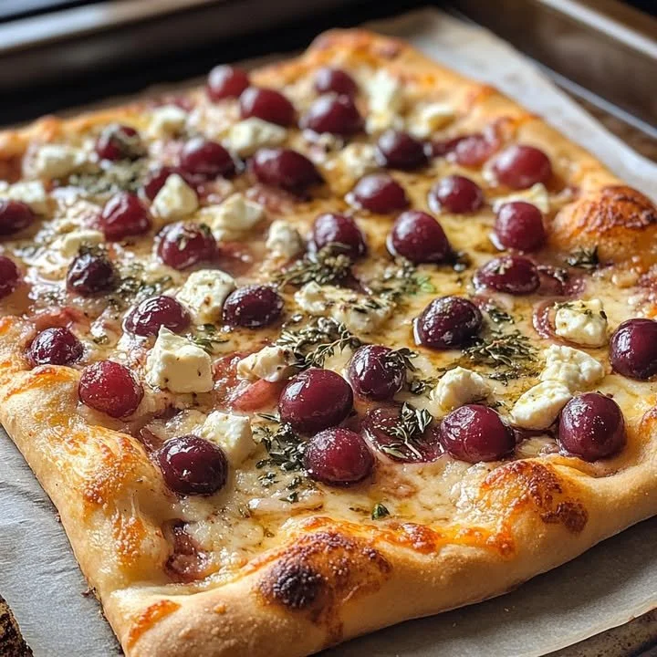 Sweet Roasted Grapes and Creamy Mascarpone Flatbread