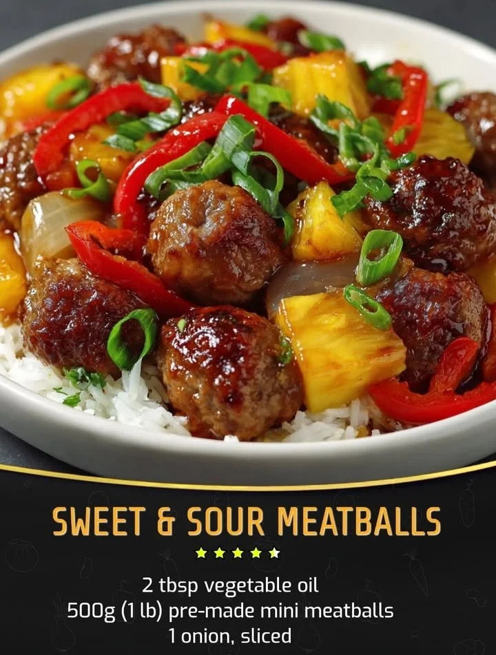 Delicious sweet and sour meatballs served on a plate