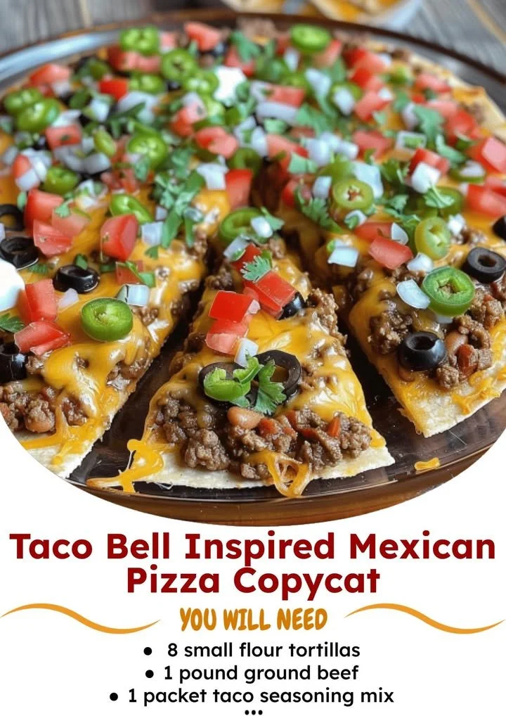 Taco Bell Inspired Mexican Pizza Copycat