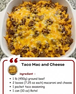 Delicious Taco Mac and Cheese dish with toppings
