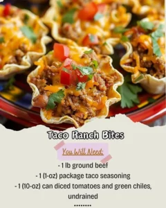 Delicious Taco Ranch Bites served as a snack appetizer