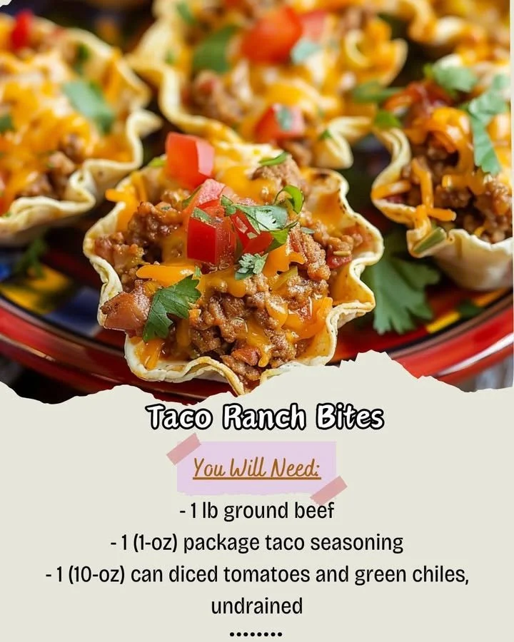 Delicious Taco Ranch Bites served as a snack appetizer
