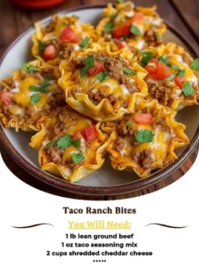 Taco Ranch Bites showcasing vibrant ingredients and flavorful presentation.