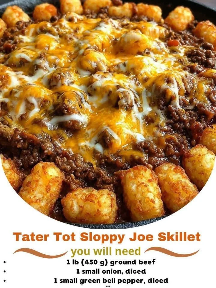 Tater Tot Sloppy Joe Skillet