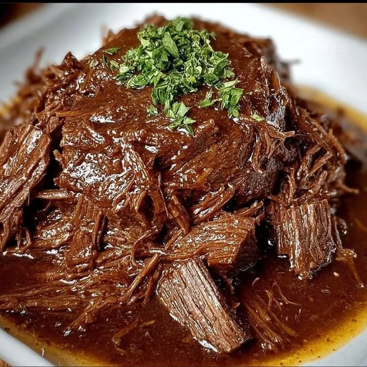 Tender Shredded Beef with Blonde Beer
