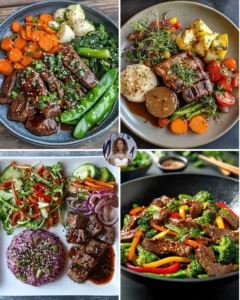 Delicious Teriyaki Beef served with colorful stir-fry veggies on a plate