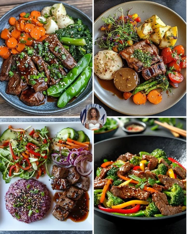 Teriyaki Beef & Stir-Fry Veggies Plate