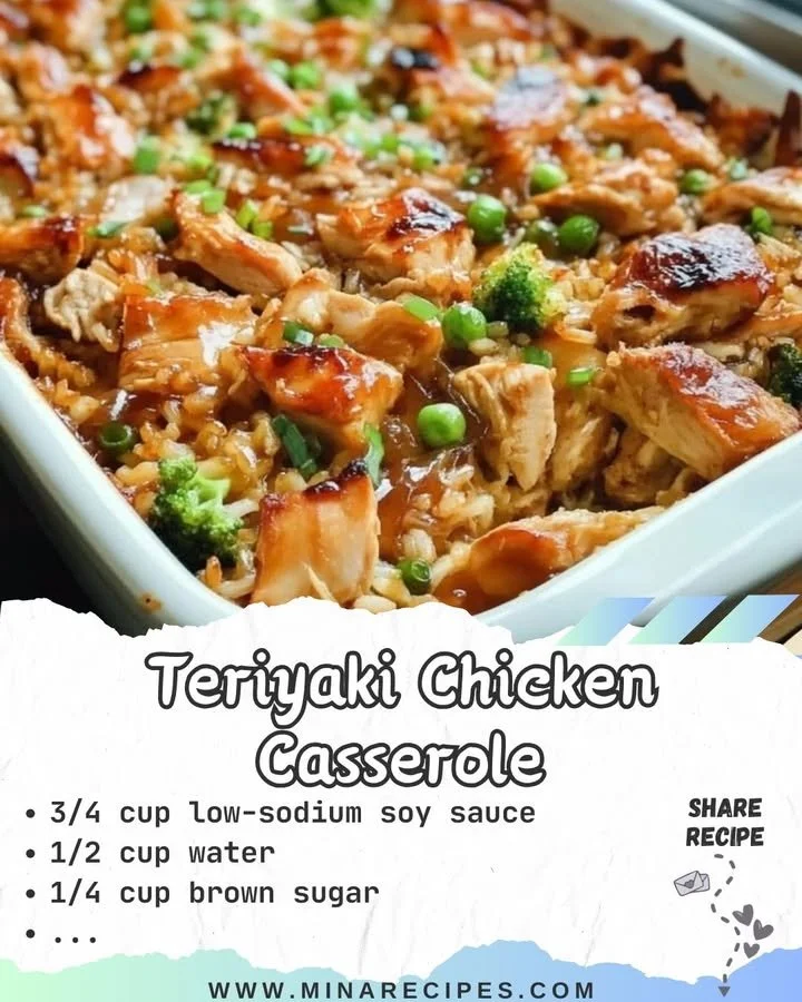 Delicious Teriyaki Chicken Casserole fresh out of the oven
