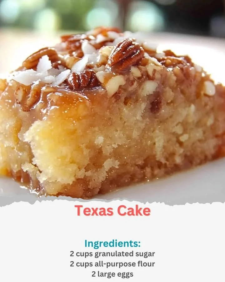 Delicious Texas Cake showcasing an old Southern recipe with rich flavors.