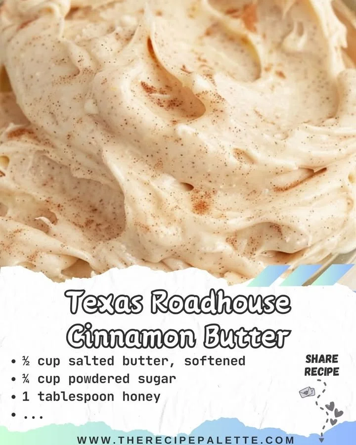 Delicious Texas Roadhouse cinnamon butter served with warm bread rolls