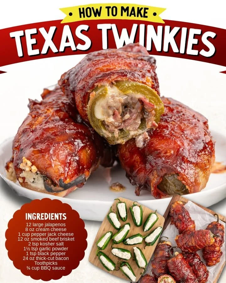 Delicious Texas Twinkies filled with cheese and wrapped in jalapeños.