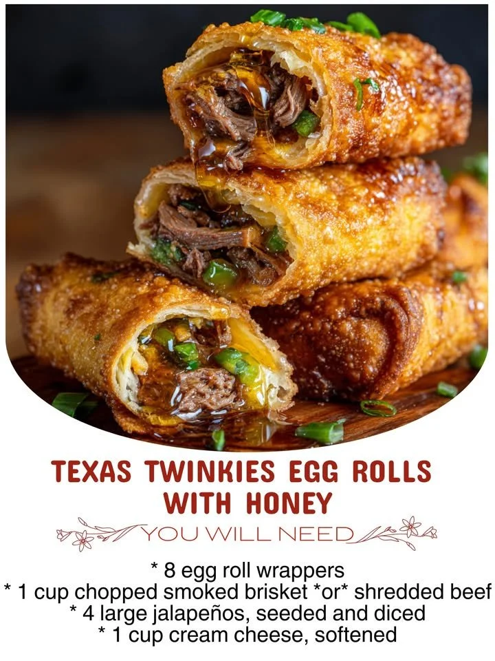 Texas Twinkies Egg Rolls with Honey