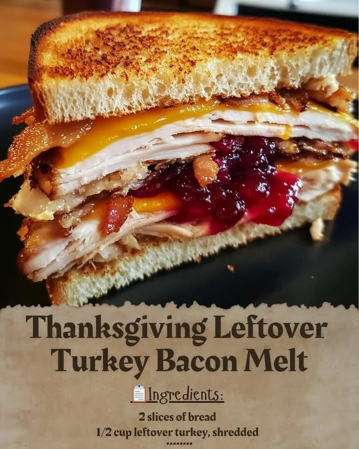 Thanksgiving Leftover Turkey Bacon Melt