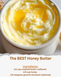 Delicious honey butter spread on warm toast.
