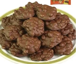 Delicious chocolate peanut clusters made effortlessly in a simple recipe.