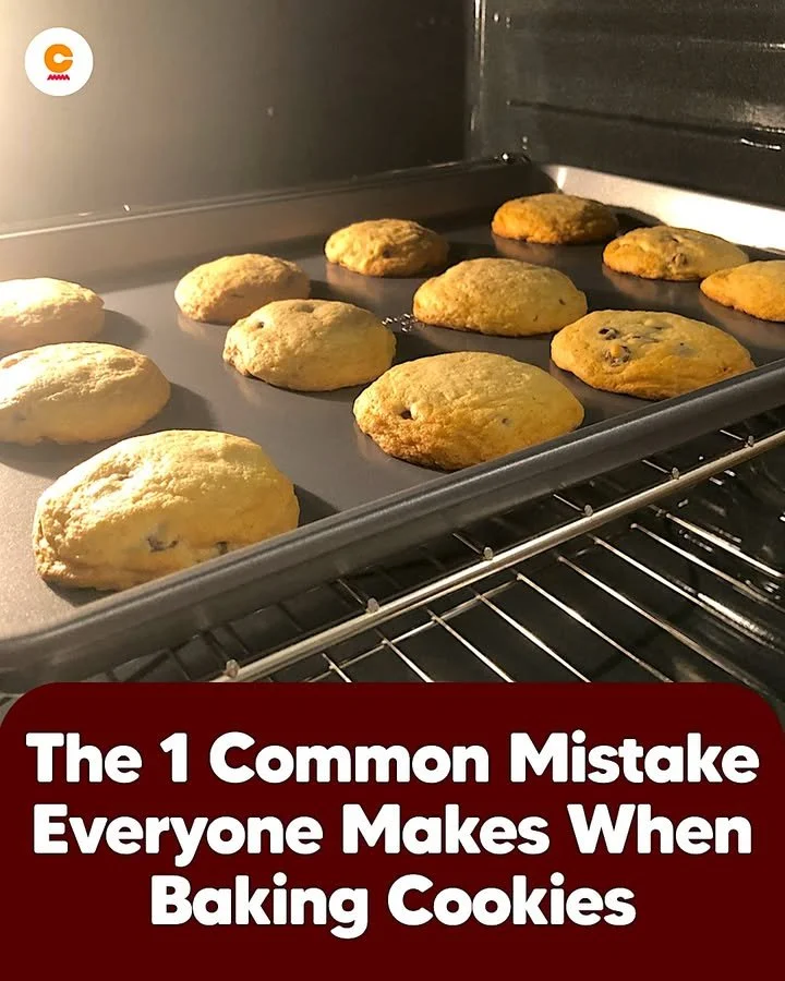 Baking cookies with the main cookie baking mistake highlighted