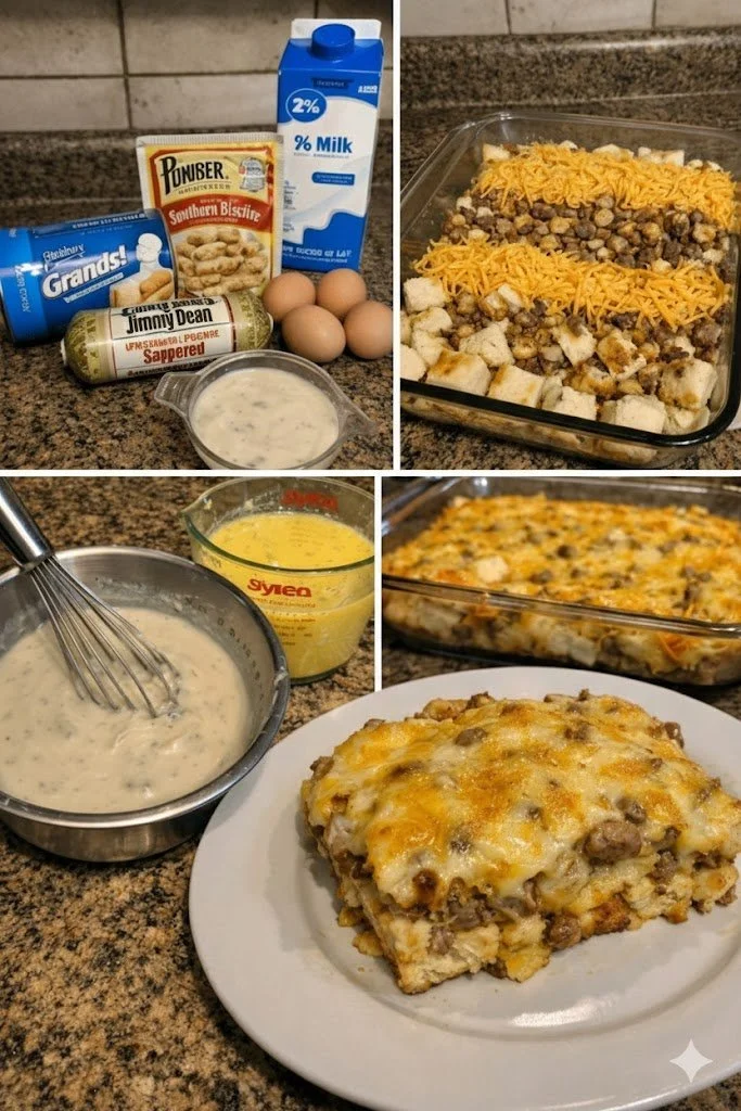 Delicious TikTok breakfast casserole fresh out of the oven