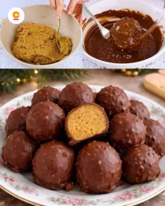 Delicious homemade Tiramisu Truffles on a decorative plate.