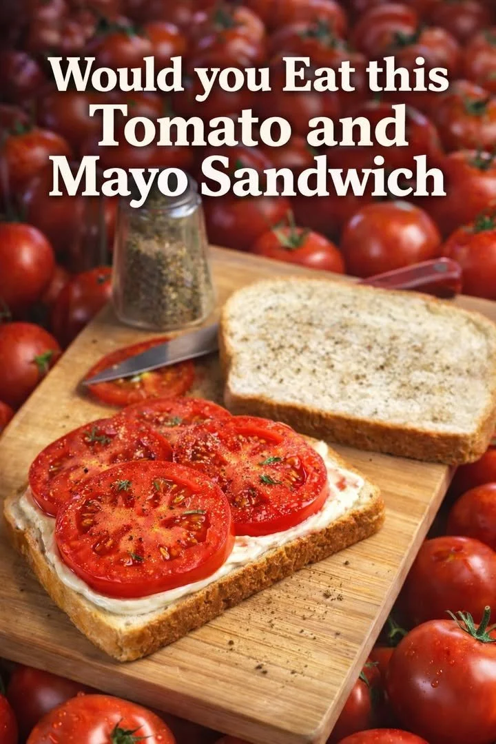 Close-up of a tomato mayo sandwich on whole grain bread