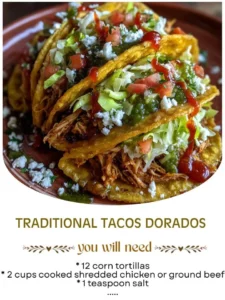 Crispy fried tacos served with fresh toppings and salsa