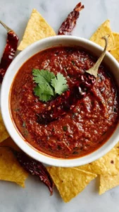 Delicious and vibrant tree chili salsa made from fresh ingredients.