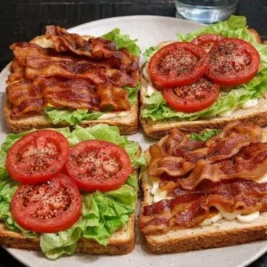Tremendous BLT Classic Sandwich with bacon, lettuce, and tomato on toasted bread