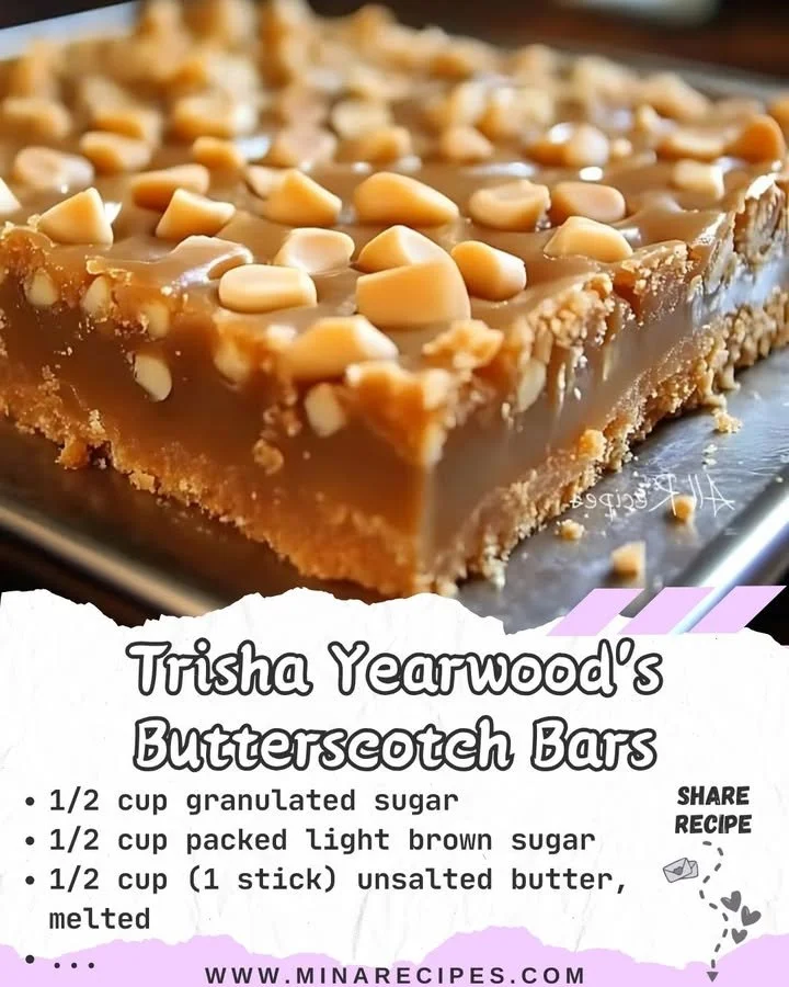 Delicious butterscotch bars from Trisha Yearwood's recipe