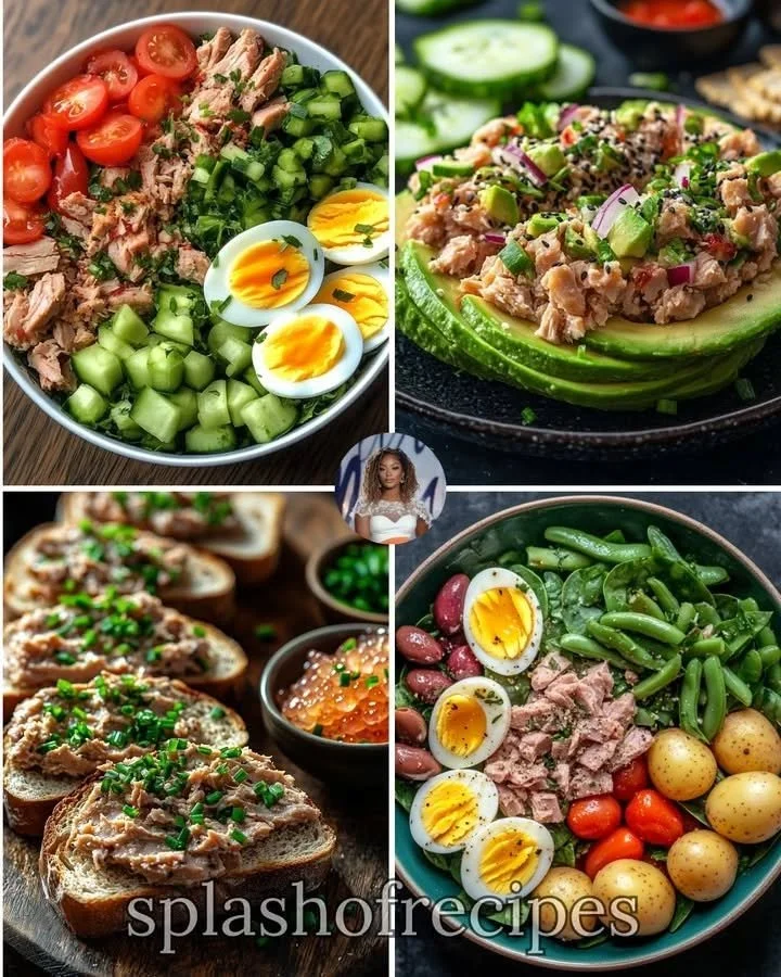 Delicious and healthy tuna salad breakfast served in a bowl