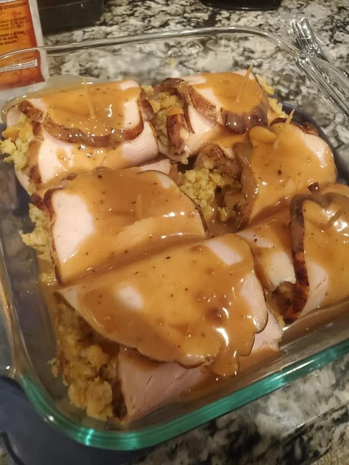 Turkey Roll Ups with Stuffing