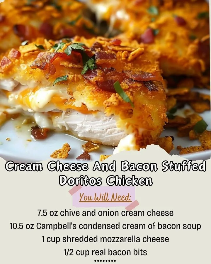 Ultimate Cheesy Bacon Dorito-Crusted Chicken