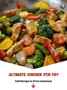 Delicious ultimate chicken stir fry with colorful vegetables and savory sauce