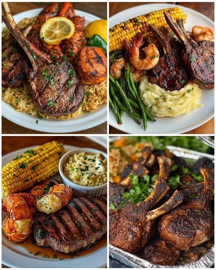 Delicious steak dinner with crispy mozzarella sticks served on a plate