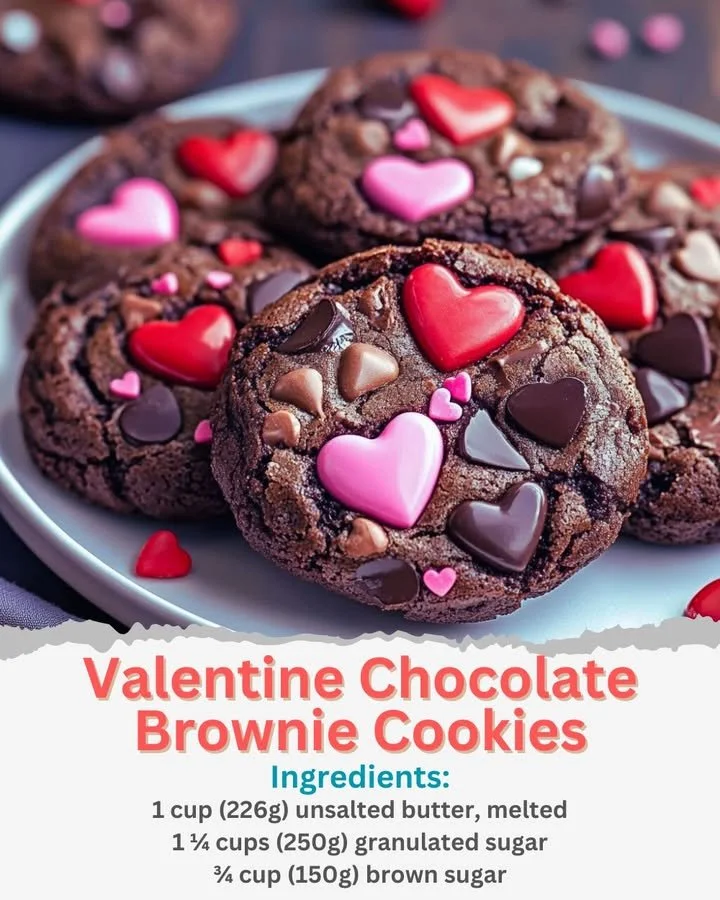 Valentine Chocolate Brownie Cookies