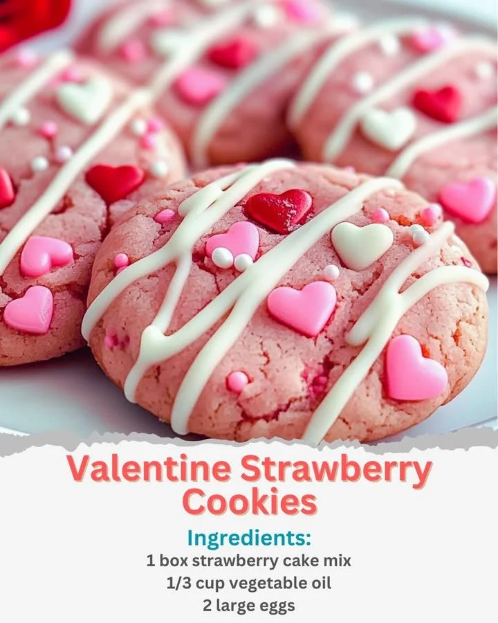 Valentine Strawberry Cookies