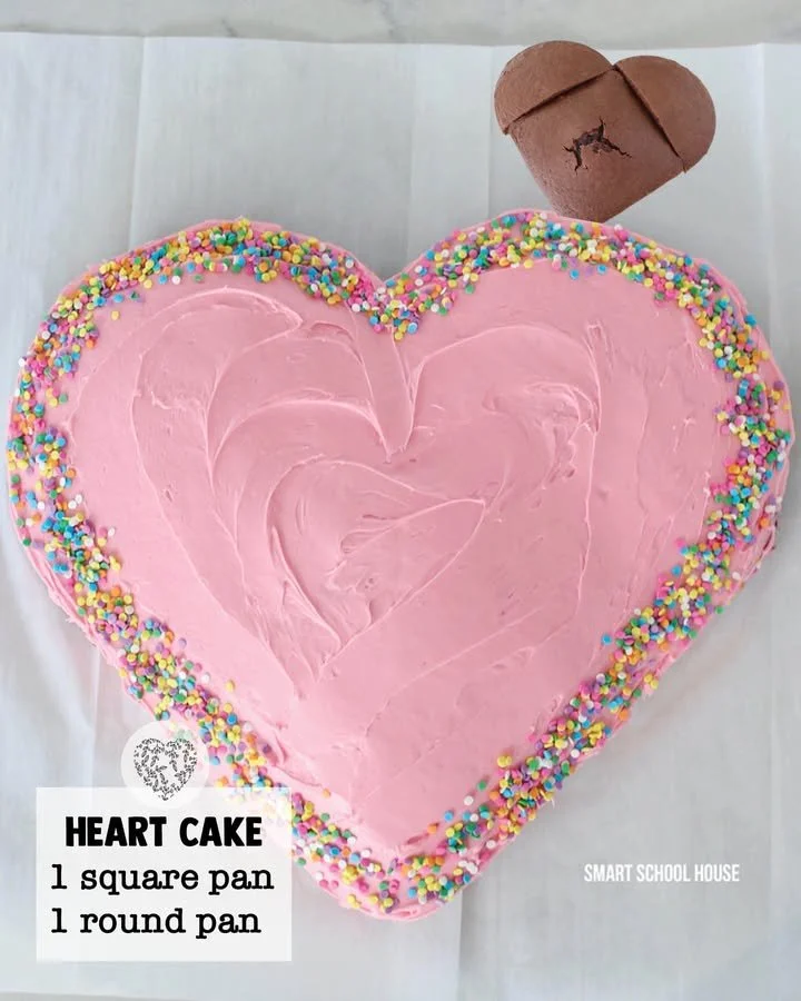 Delicious Valentine's Day Cake decorated with hearts and flowers