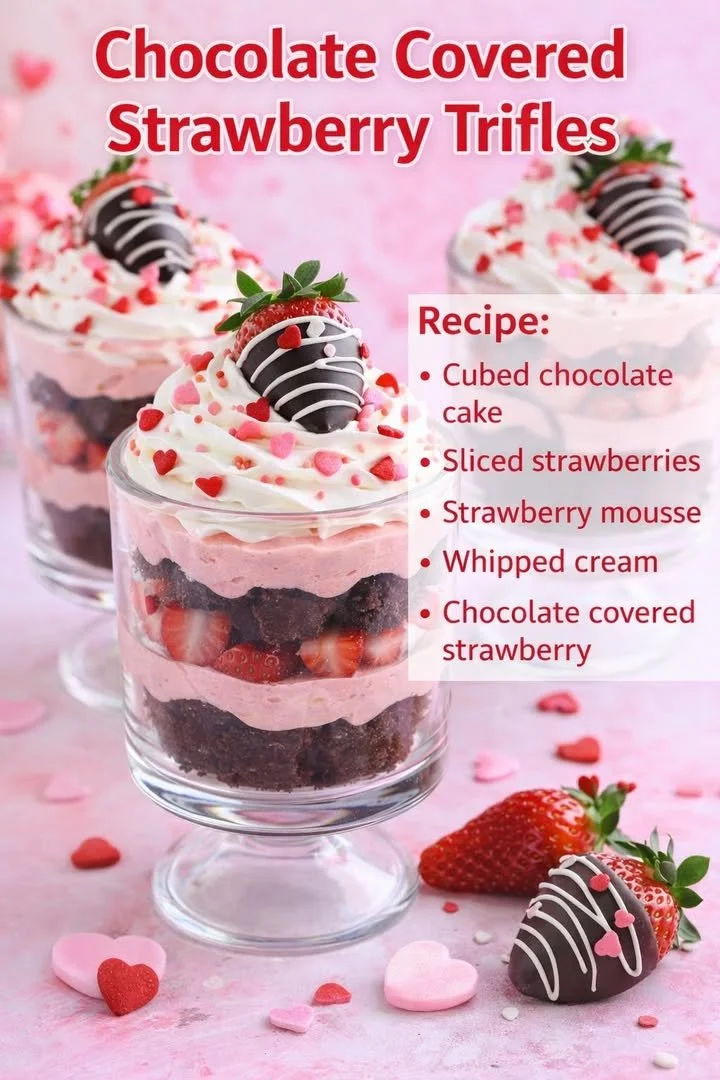 Valentine's Day dessert served in a cup, symbolizing love and romance.