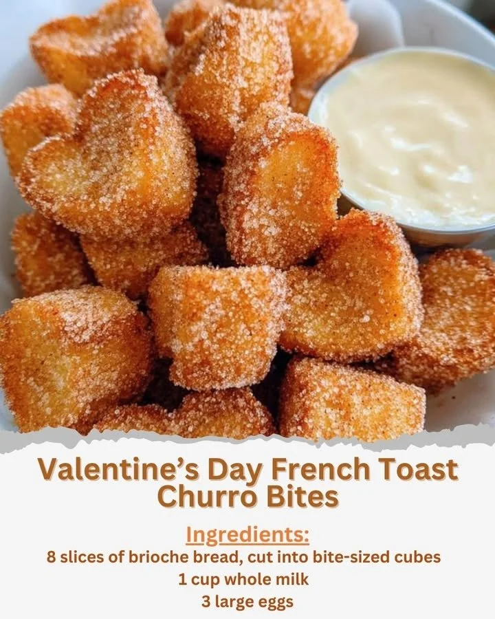 Valentine’s Day French Toast Churro Bites