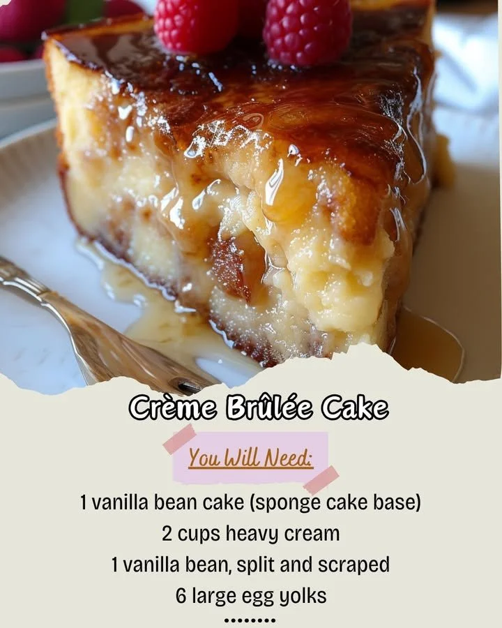 Vanilla Bean Crème Brûlée Cake