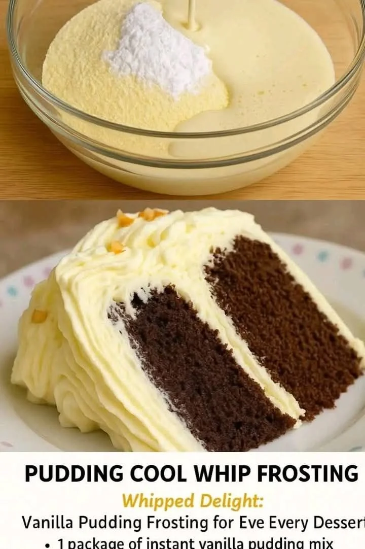 Delicious vanilla pudding frosting spread on a cupcake