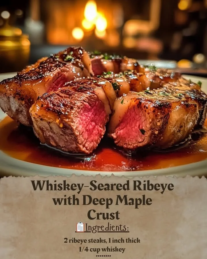 Whiskey-Seared Ribeye with Deep Maple Crust