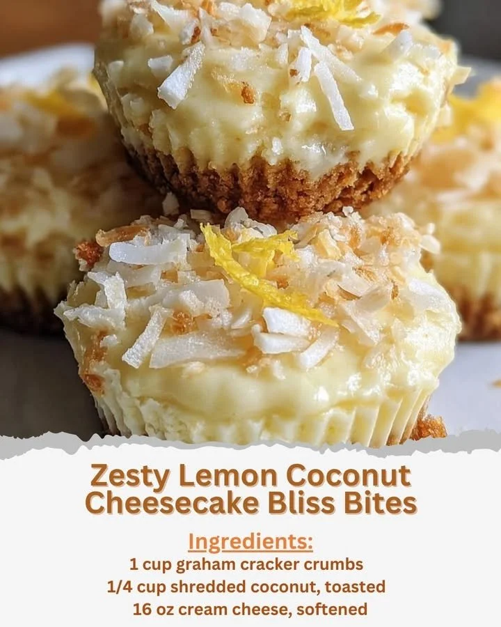 Zesty Lemon Coconut Cheesecake Bliss Bites