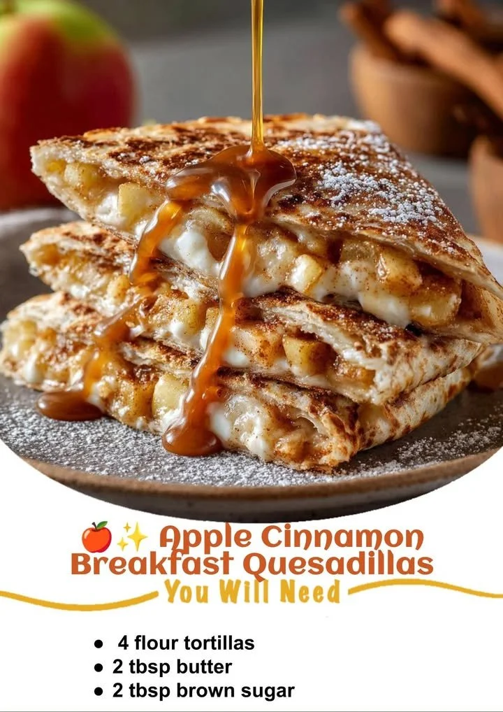 Apple Cinnamon Breakfast Quesadillas
