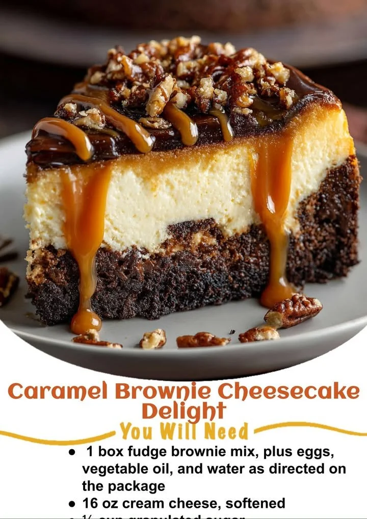 Caramel Brownie Cheesecake Delight